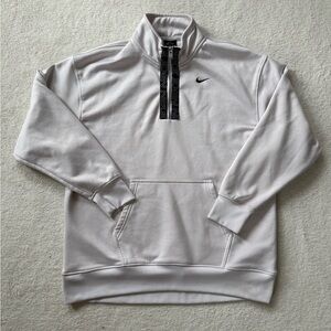 Nike Women's Medium White Therma 1/2-Zip Graphic Training Crew CU5710-100